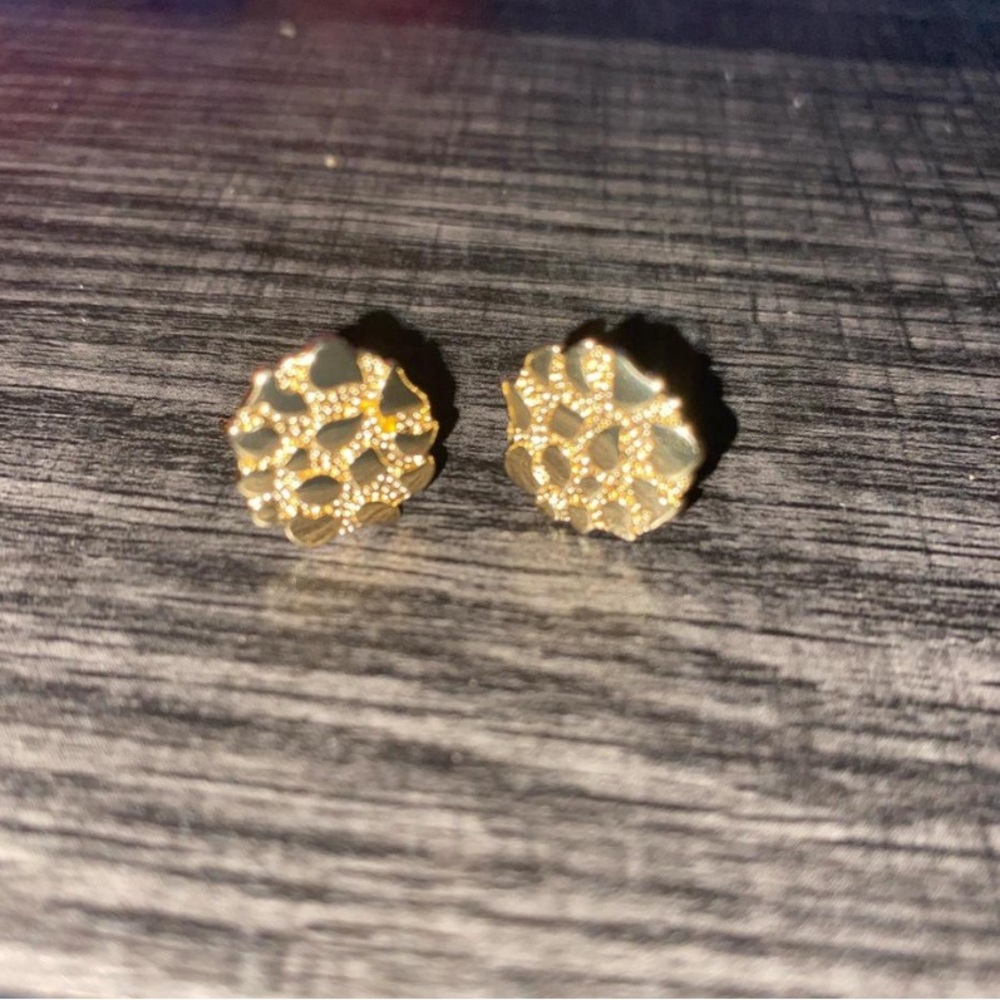 10K Gold Nugget Earrings